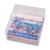 Maxbell 3D Memo Pad Romantic Gift Carving 3D Artsy Note Pad for Home Office Birthday with Acrylic box