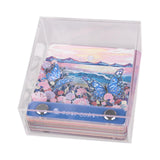 Maxbell 3D Memo Pad Romantic Gift Carving 3D Artsy Note Pad for Home Office Birthday with Acrylic box