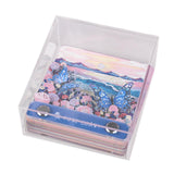 Maxbell 3D Memo Pad Romantic Gift Carving 3D Artsy Note Pad for Home Office Birthday with Acrylic box