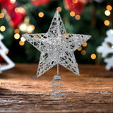 Maxbell Glittering Christmas Tree Decorations Xmas Tree Glitter for Living Room Home Silver