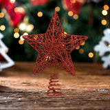 Maxbell Glittering Christmas Tree Decorations Xmas Tree Glitter for Living Room Home Red