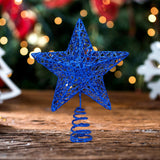 Maxbell Glittering Christmas Tree Decorations Xmas Tree Glitter for Living Room Home Blue