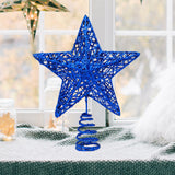 Maxbell Glittering Christmas Tree Decorations Xmas Tree Glitter for Living Room Home Blue