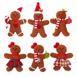 Gingerbread Man Decoration Celebration Xmas Tree Decor for Fireplace Mantles Men