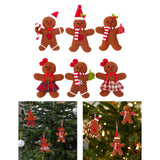 Gingerbread Man Decoration Celebration Xmas Tree Decor for Fireplace Mantles Men