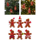 Gingerbread Man Decoration Celebration Xmas Tree Decor for Fireplace Mantles Men