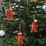 Gingerbread Man Decoration Celebration Xmas Tree Decor for Fireplace Mantles Men