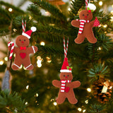 Gingerbread Man Decoration Celebration Xmas Tree Decor for Fireplace Mantles Men