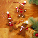 Gingerbread Man Decoration Celebration Xmas Tree Decor for Fireplace Mantles Men