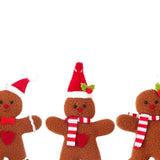 Gingerbread Man Decoration Celebration Xmas Tree Decor for Fireplace Mantles Men