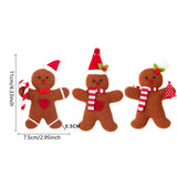 Gingerbread Man Decoration Celebration Xmas Tree Decor for Fireplace Mantles Men