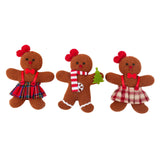 Maxbell Gingerbread Man Decoration Celebration Xmas Tree Decor for Fireplace Mantles Women