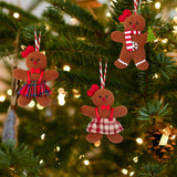 Maxbell Gingerbread Man Decoration Celebration Xmas Tree Decor for Fireplace Mantles Women