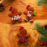 Maxbell Gingerbread Man Decoration Celebration Xmas Tree Decor for Fireplace Mantles Women