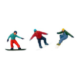 Maxbell 3Pcs 1/64 Scale Figurines for Photo Props Doll House Decoration Model Trains