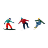 Maxbell 3Pcs 1/64 Scale Figurines for Photo Props Doll House Decoration Model Trains