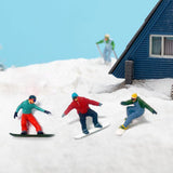 Maxbell 3Pcs 1/64 Scale Figurines for Photo Props Doll House Decoration Model Trains