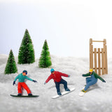 Maxbell 3Pcs 1/64 Scale Figurines for Photo Props Doll House Decoration Model Trains