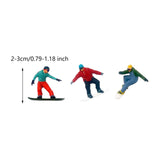 Maxbell 3Pcs 1/64 Scale Figurines for Photo Props Doll House Decoration Model Trains