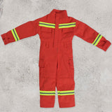 1/6 Scale Male Figure Clothes Firefighter Jumpsuit Handmade Mini for 12 inch