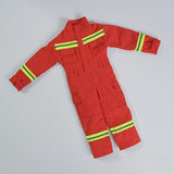 1/6 Scale Male Figure Clothes Firefighter Jumpsuit Handmade Mini for 12 inch