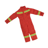 1/6 Scale Male Figure Clothes Firefighter Jumpsuit Handmade Mini for 12 inch