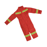 1/6 Scale Male Figure Clothes Firefighter Jumpsuit Handmade Mini for 12 inch