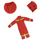 1/6 Scale Male Figure Clothes Firefighter Jumpsuit Handmade Mini for 12 inch