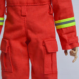 1/6 Scale Male Figure Clothes Firefighter Jumpsuit Handmade Mini for 12 inch