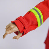 1/6 Scale Male Figure Clothes Firefighter Jumpsuit Handmade Mini for 12 inch