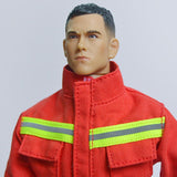 1/6 Scale Male Figure Clothes Firefighter Jumpsuit Handmade Mini for 12 inch