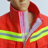 1/6 Scale Male Figure Clothes Firefighter Jumpsuit Handmade Mini for 12 inch