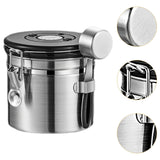 Maxbell Coffee Canister Utensils Airtight Storage Tank for Nuts Loose Leaf Tea Salts 1.2L Silver