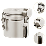 Maxbell Coffee Canister Utensils Airtight Storage Tank for Nuts Loose Leaf Tea Salts 1.2L White