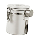 Maxbell Coffee Canister Utensils Airtight Storage Tank for Nuts Loose Leaf Tea Salts 1.5L White