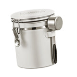 Maxbell Coffee Canister Utensils Airtight Storage Tank for Nuts Loose Leaf Tea Salts 1.5L White