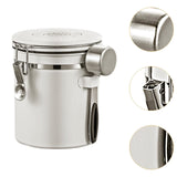 Maxbell Coffee Canister Utensils Airtight Storage Tank for Nuts Loose Leaf Tea Salts 1.5L White