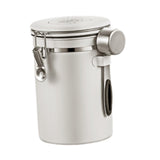 Maxbell Coffee Canister Utensils Airtight Storage Tank for Nuts Loose Leaf Tea Salts 1.8L White
