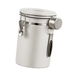 Maxbell Coffee Canister Utensils Airtight Storage Tank for Nuts Loose Leaf Tea Salts 1.8L White
