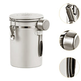 Maxbell Coffee Canister Utensils Airtight Storage Tank for Nuts Loose Leaf Tea Salts 1.8L White