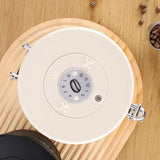Maxbell Coffee Canister Utensils Airtight Storage Tank for Nuts Loose Leaf Tea Salts 1.8L White