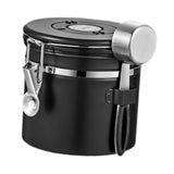 Maxbell Coffee Canister Utensils Airtight Storage Tank for Nuts Loose Leaf Tea Salts 1.2L Black