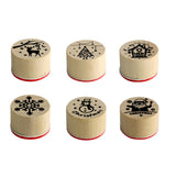 Maxbell 6x Wooden Stamps for Art Project Wooden Christmas Stamps for Christmas Decor
