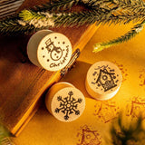 Maxbell 6x Wooden Stamps for Art Project Wooden Christmas Stamps for Christmas Decor