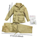 Maxbell 1/6 Male Uniform Full Set Mini Coat and Pants Model for 12 inch Figures Accs
