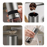 Maxbell Manual Coffee Grinder Portable Stainless Steel Burr Mill for Gift Home Latte