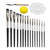 Maxbell 15x Painting Brushes Paint Brush Set for Gouache Painting Beginners Students