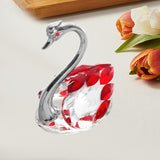 Maxbell Swan Figurine Decoration Decors Swan Statue for Birthday Anniversary Cabinet red
