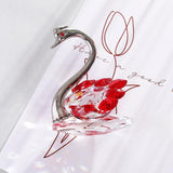 Maxbell Swan Figurine Decoration Decors Swan Statue for Birthday Anniversary Cabinet red