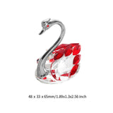 Maxbell Swan Figurine Decoration Decors Swan Statue for Birthday Anniversary Cabinet red